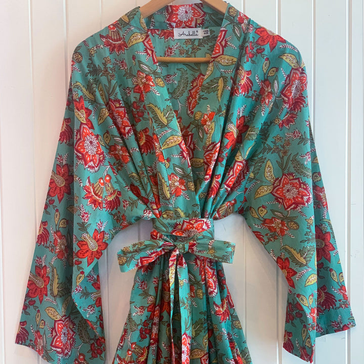 Belinda Blue Cotton Kimono