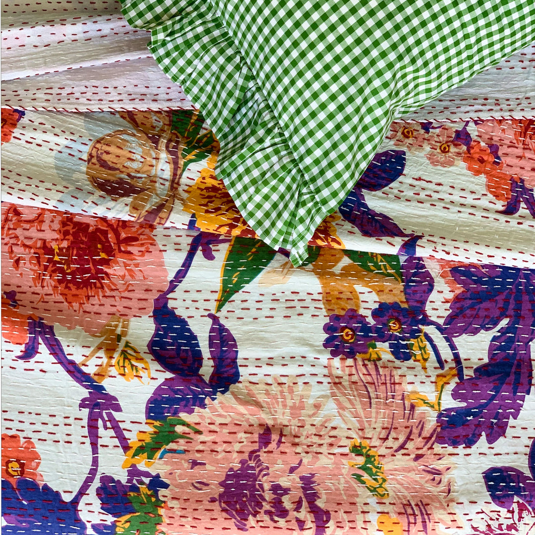 Cotton Kantha quilt Paloma