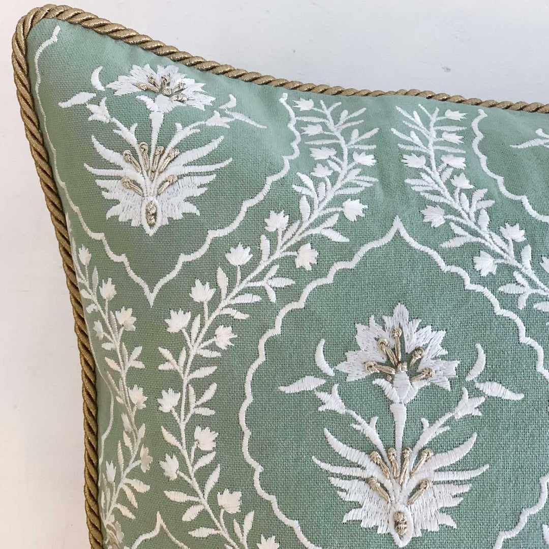 Duchess gold Embroidered Cushion