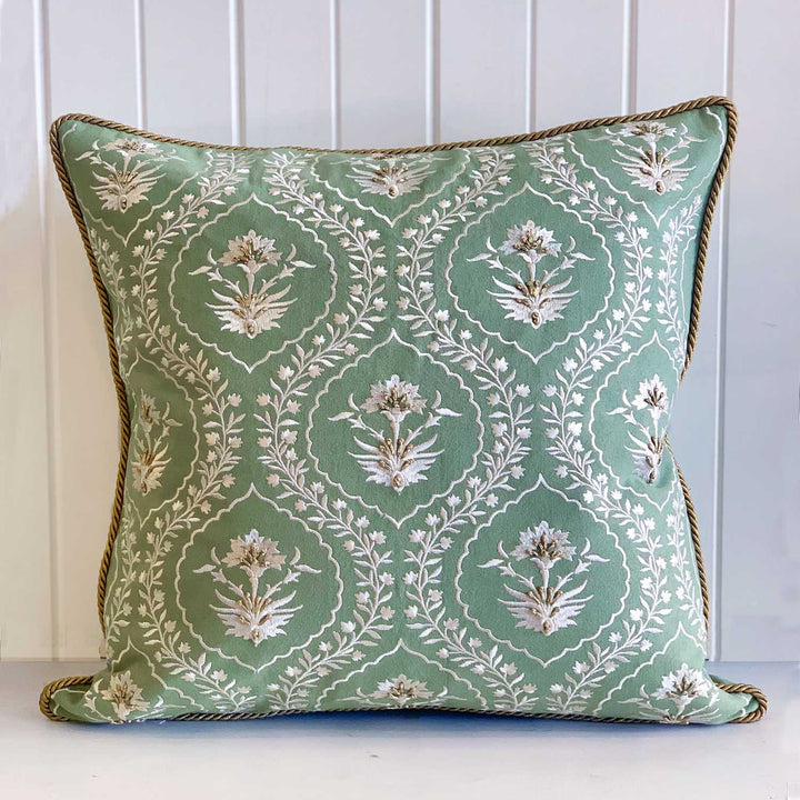 Duchess gold Embroidered Cushion