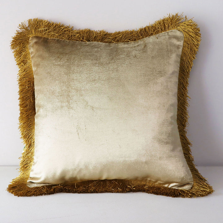 Empress Gold fringed cushion