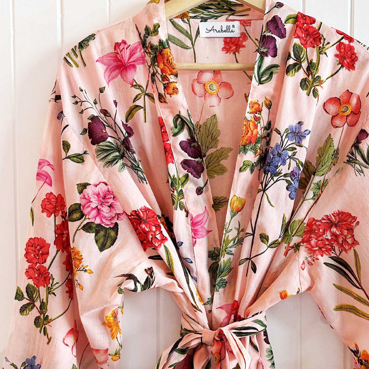 Flora Cotton Kimono Pink