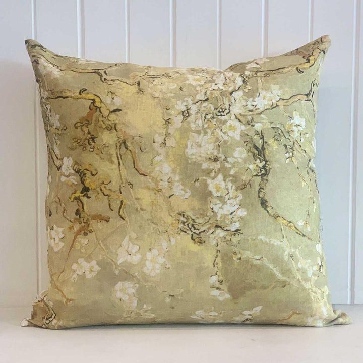 Blossom Linen Cushion Cover Gold