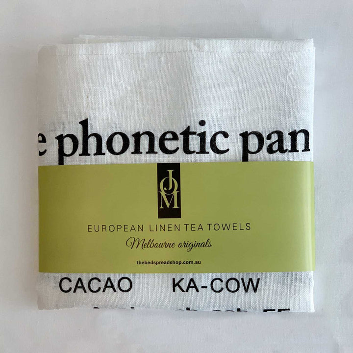 Phonetic Pantry pure linen Tea Towels