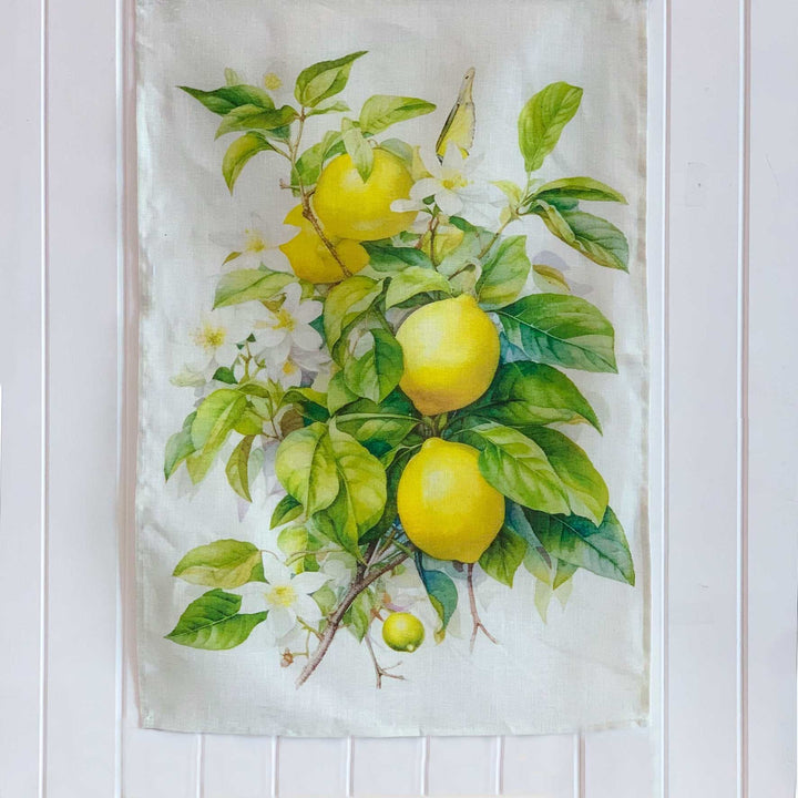 Lemon flower Linen Tea Towels