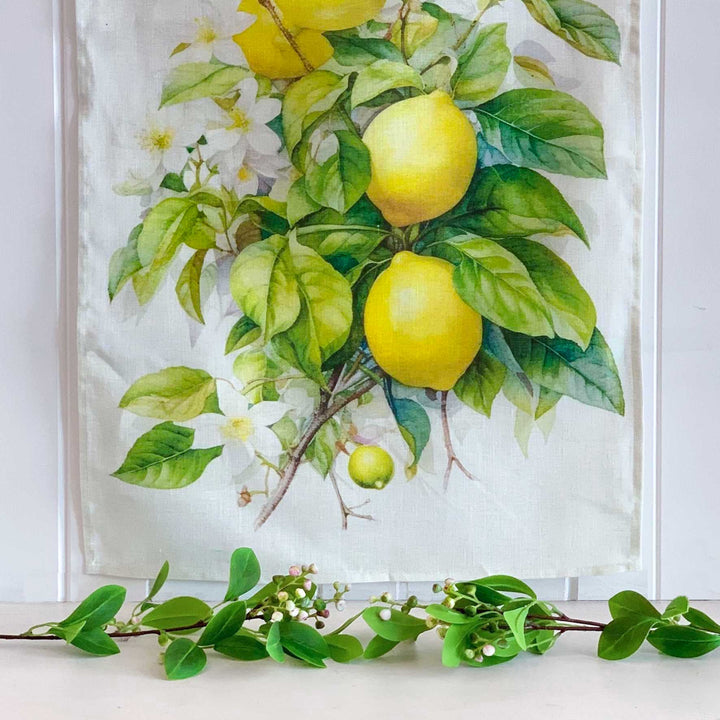 Lemon flower Linen Tea Towels