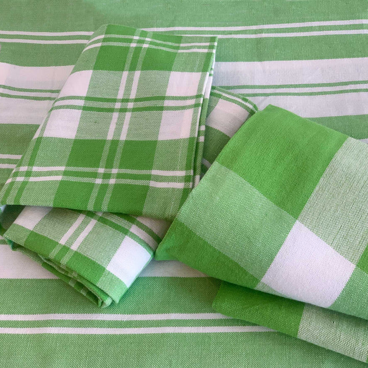 Madrid lime cotton tea towel set