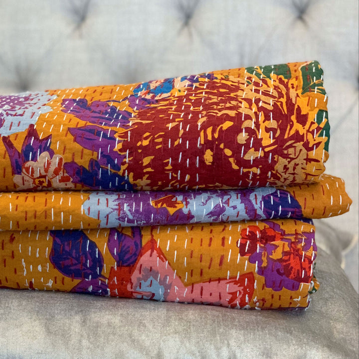 Cotton Kantha quilt Safi