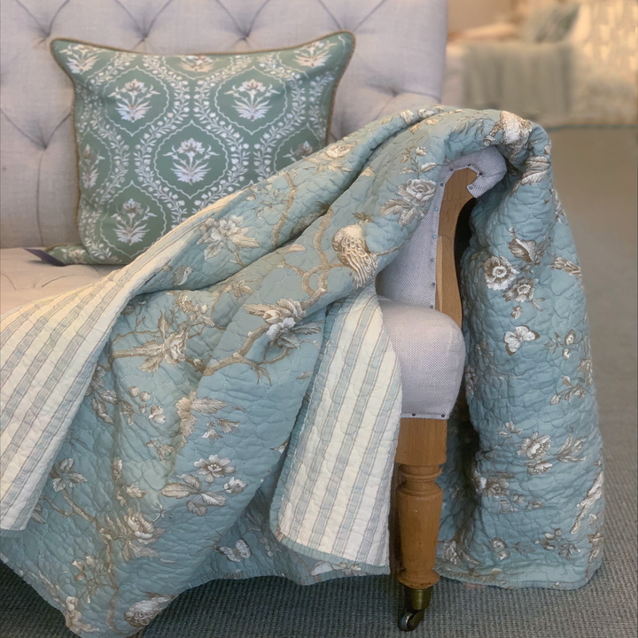 Trellis Quilted Cotton Throw