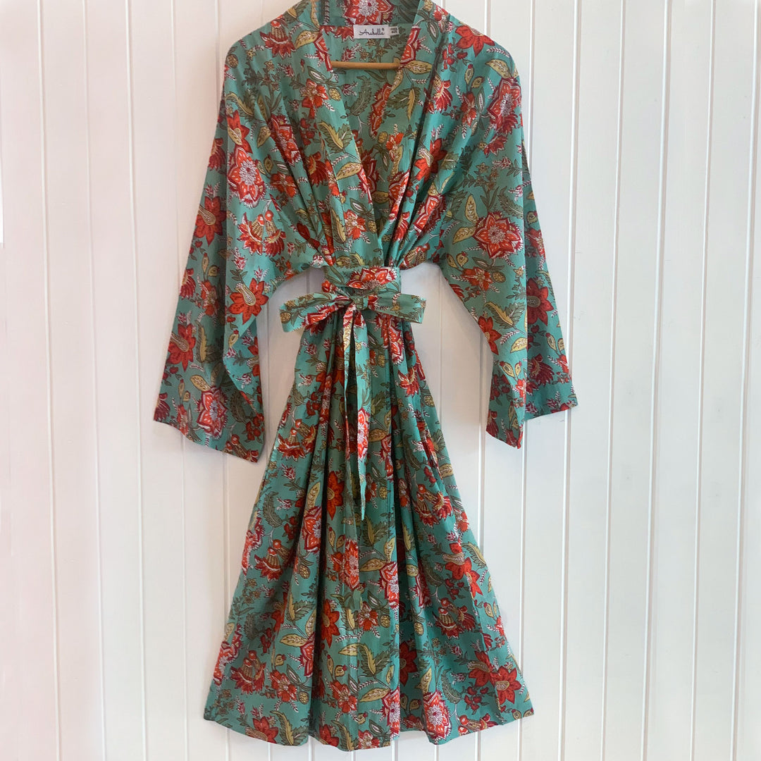 Belinda Blue Cotton Kimono