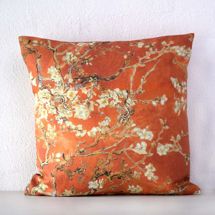 Blossom Linen Cushion cover Tangerine