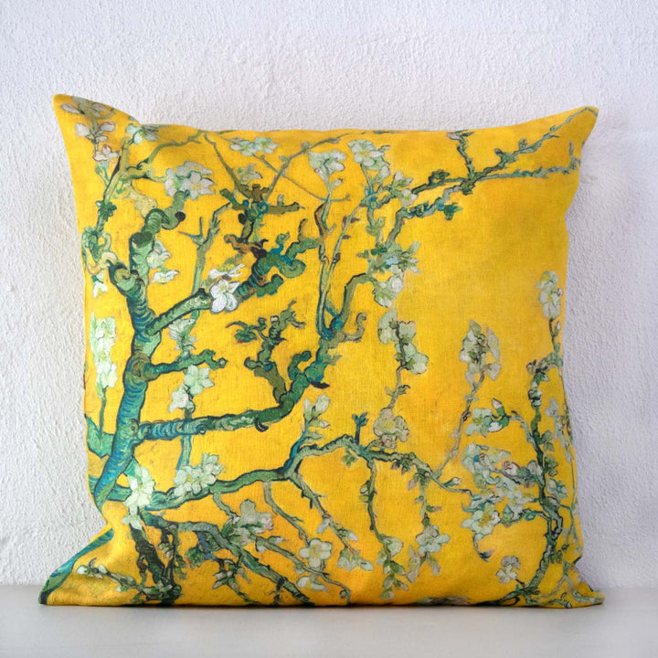 Blossom Linen Cushion cover Citron