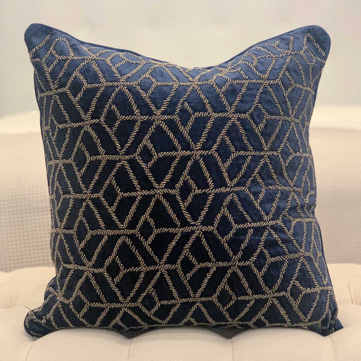 Azul Bead Embroidered Cushion