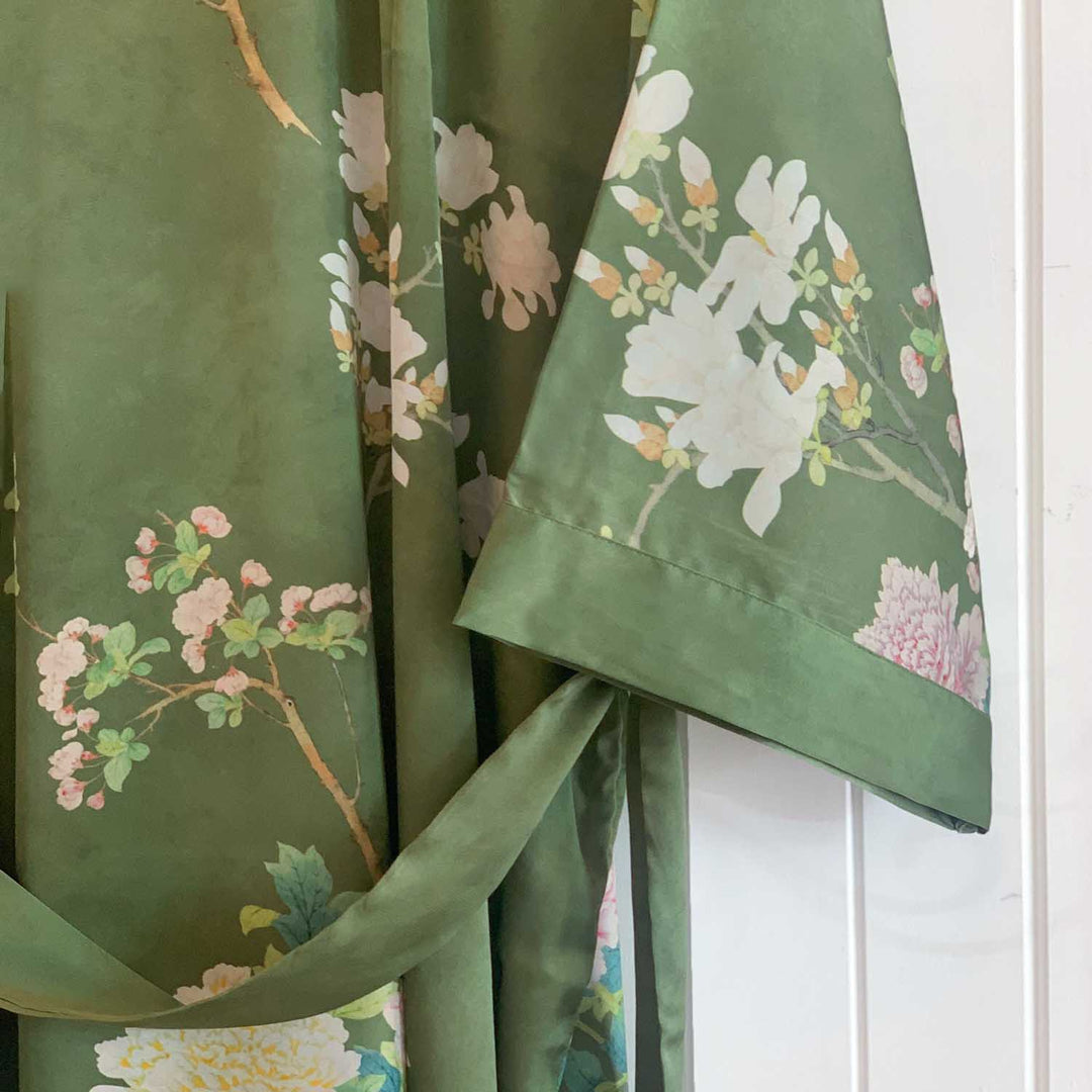 Charmeuse Long Kimono Olive