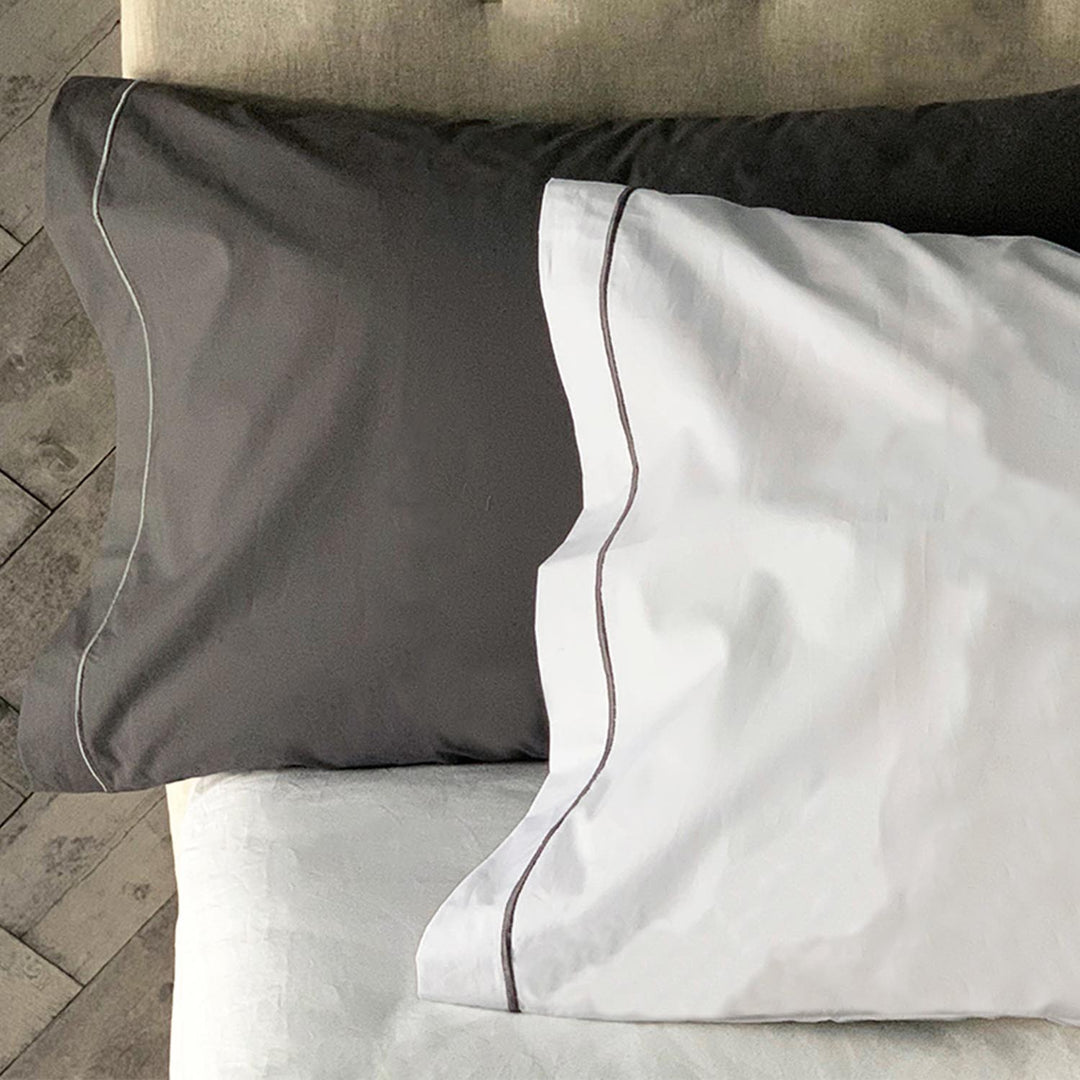 Egyptian Cotton Quilt Cover Charcoal and matching Pillow cases