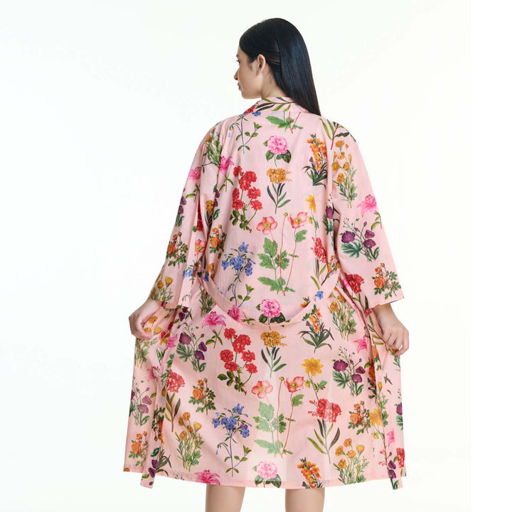 Flora Cotton Kimono Pink