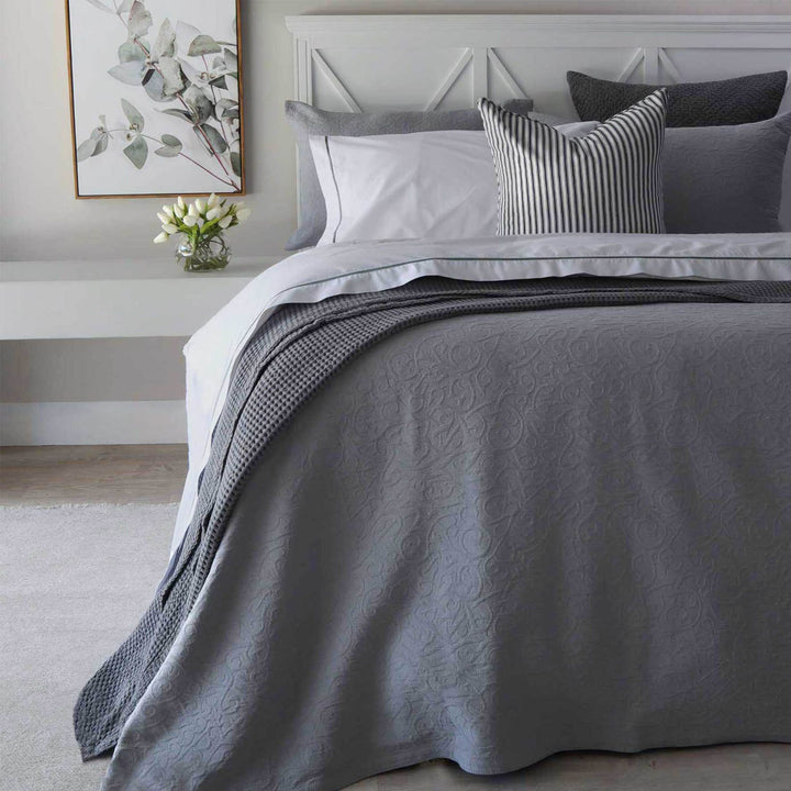 Linensmith Freya Bedspread Set Smoke