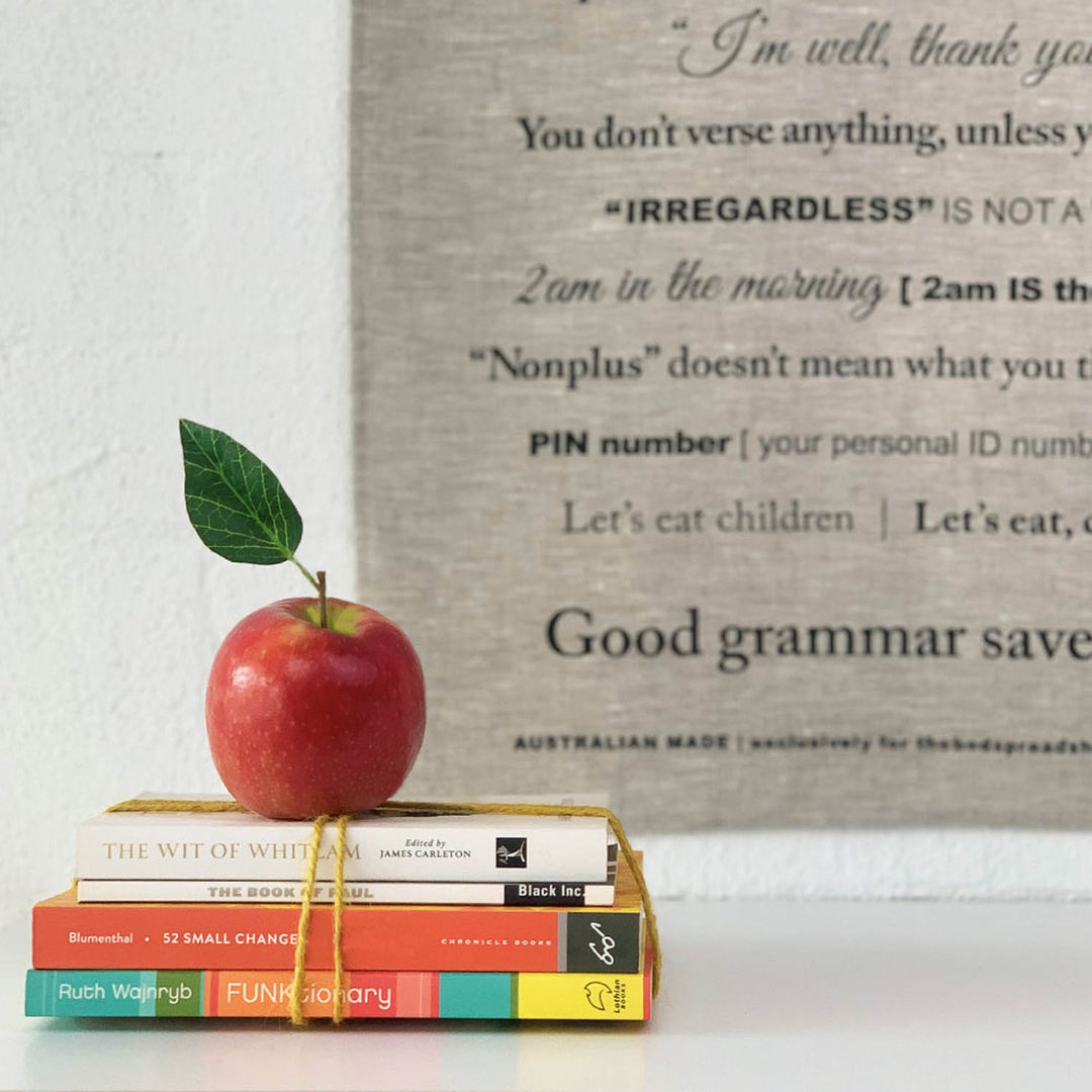 Good Grammar linen Tea Towels