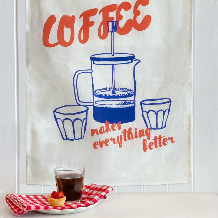 French Press Linen Tea Towels