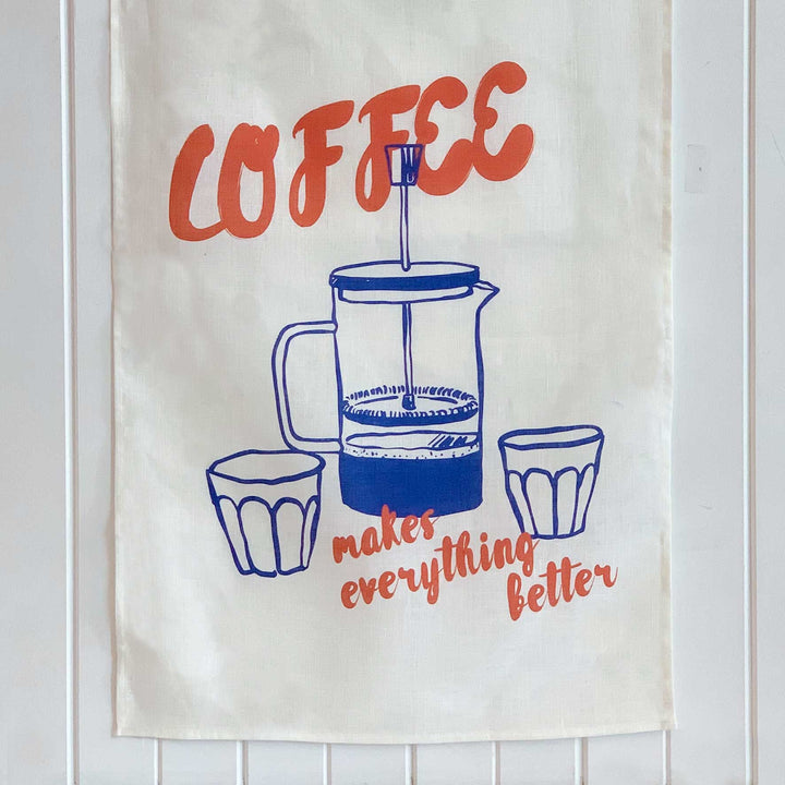 French Press Linen Tea Towels