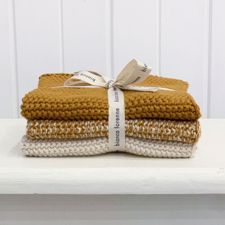 Wash Cloth Set Ochre