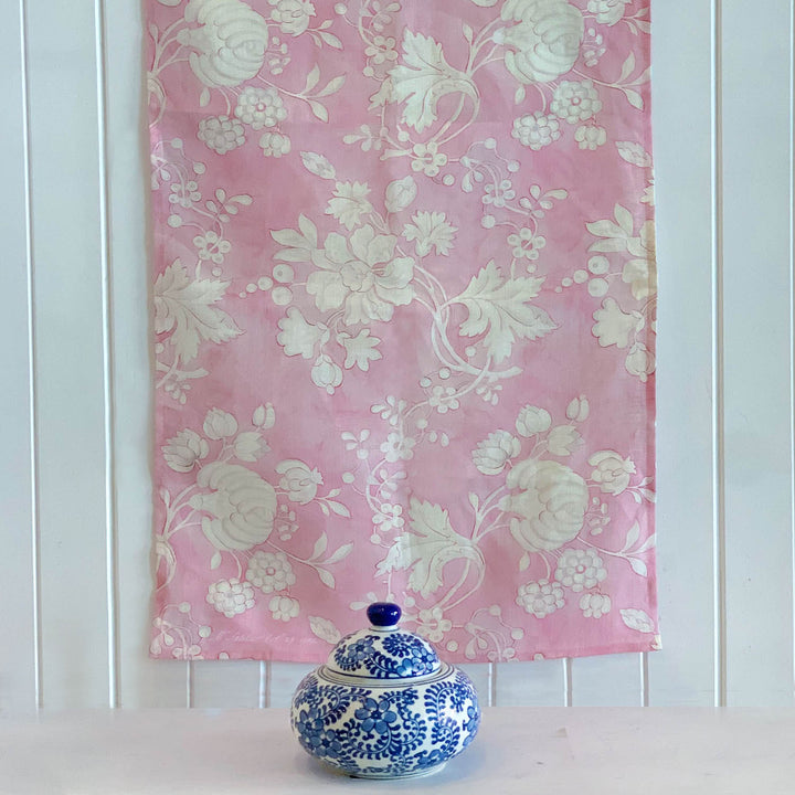 Blush toile Linen Tea Towel