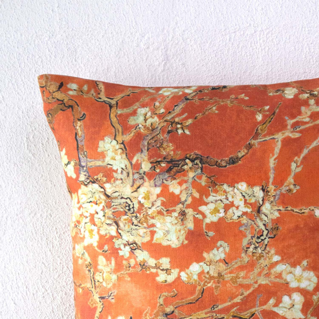 Blossom Linen Cushion cover Tangerine