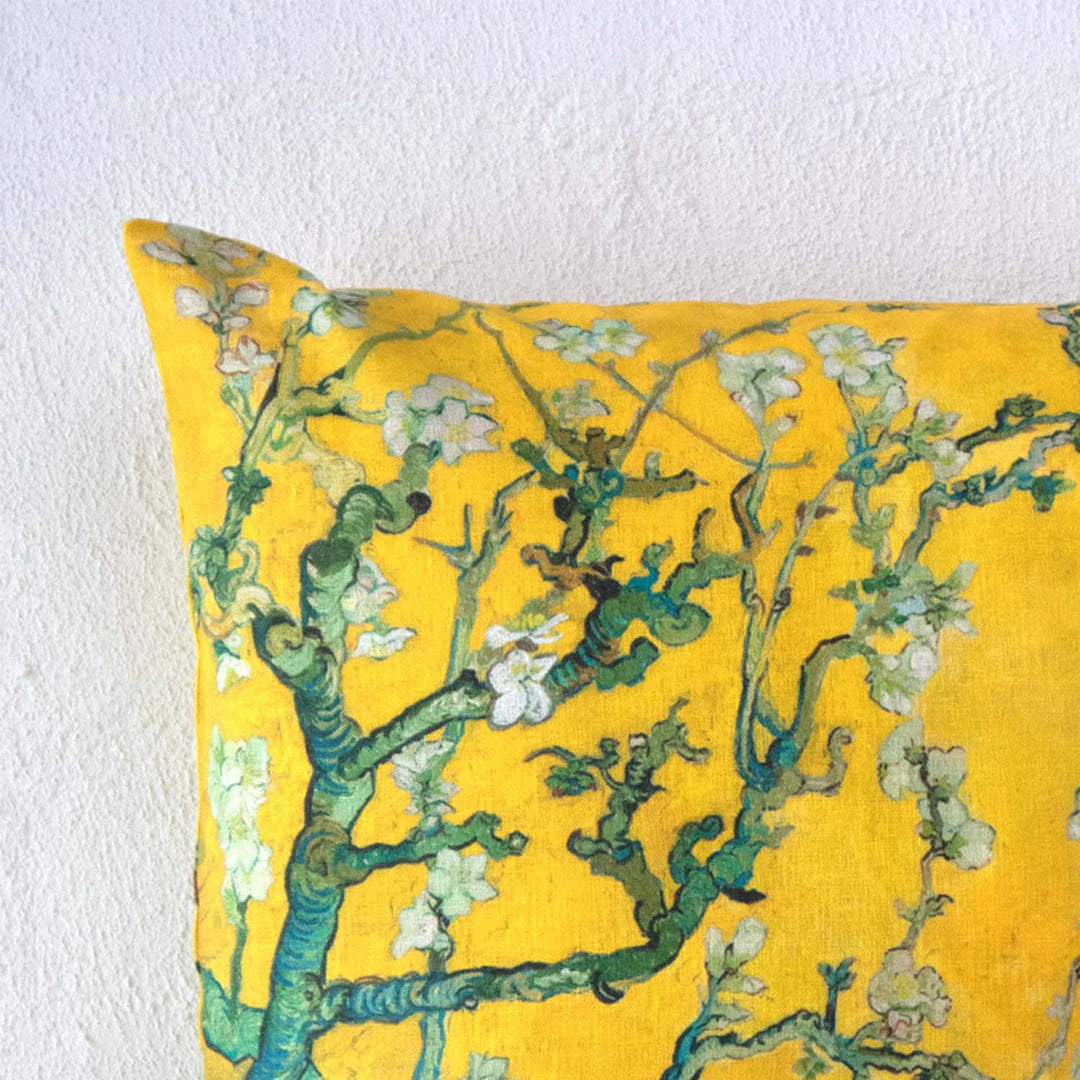 Blossom Linen Cushion cover Citron