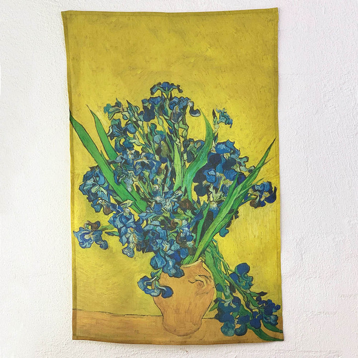 Irises Pure Linen Tea Towels