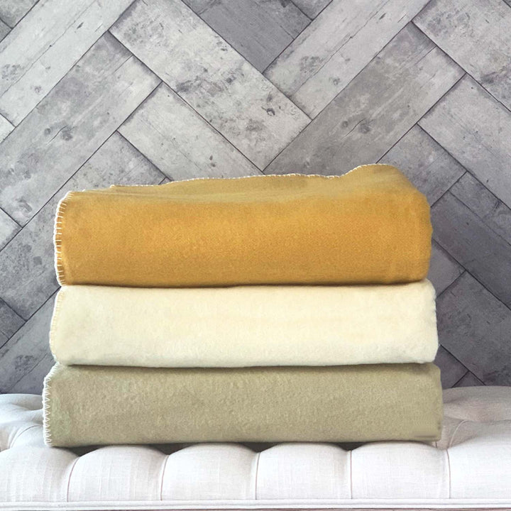 Larosa Wool Blankets Mustard