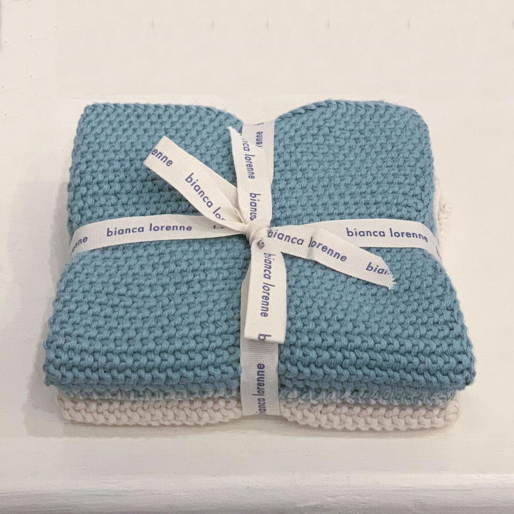 Wash Cloth Set Duck Egg