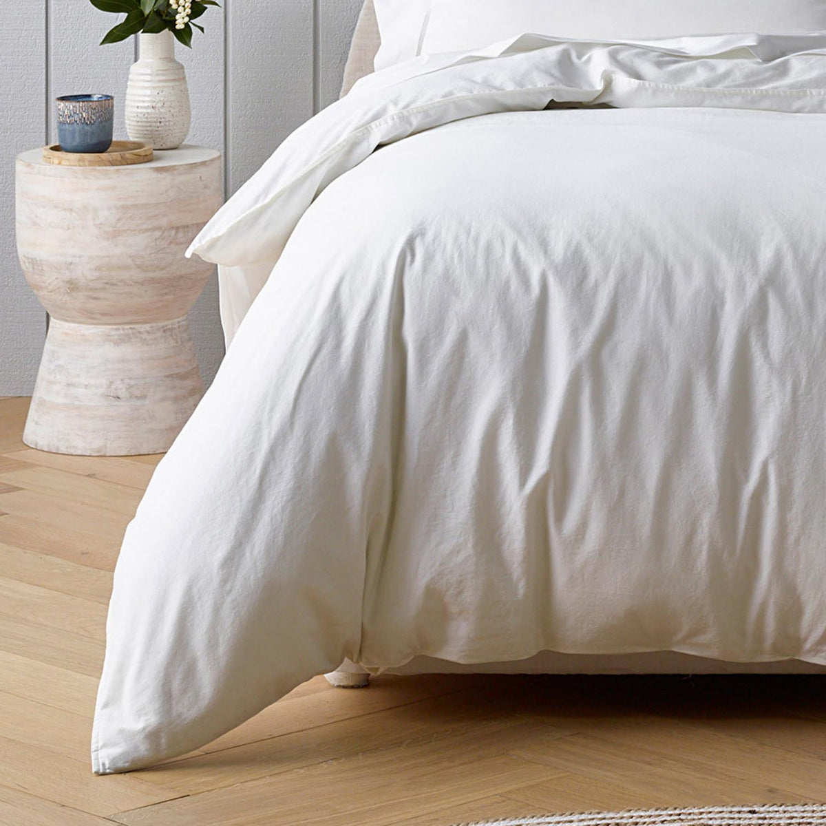 Bianca Riviera Organic Cotton Quilt Cover Set White | The Bedspread Shop