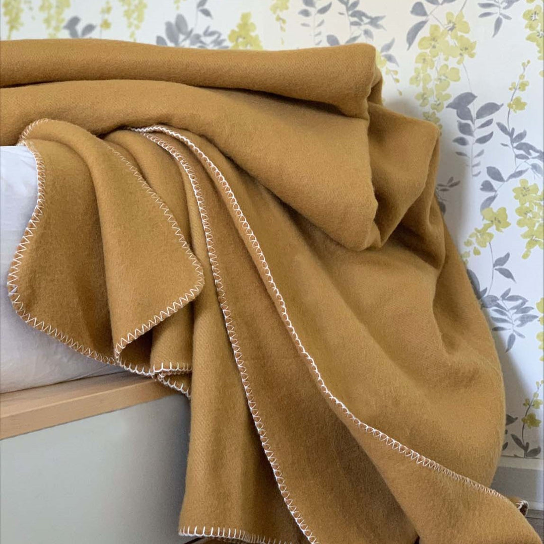 Larosa Wool Blankets Mustard