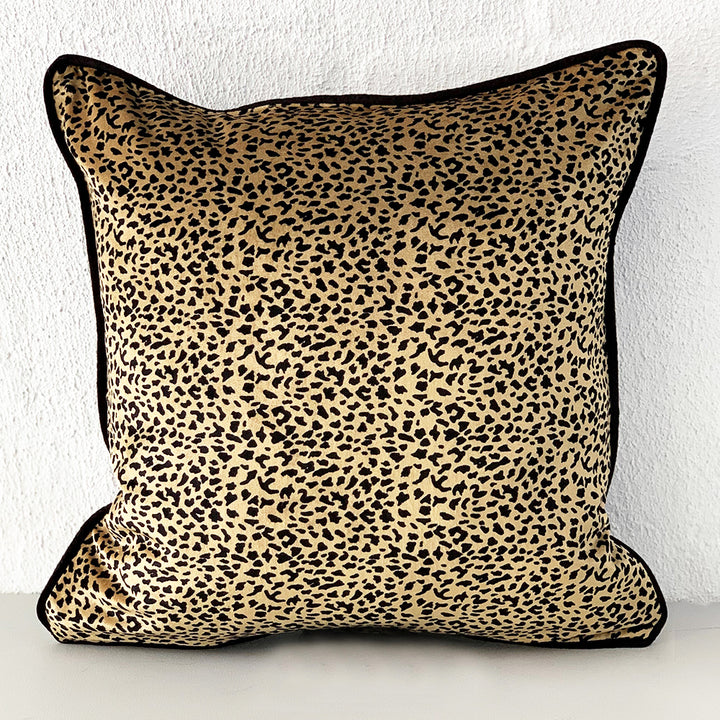 Inca Leopard velvet cushion